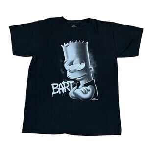 Bart Simpson Bad Boy Attitude Black T-Shirt Youth XL (Adult Small) Universal VTG
